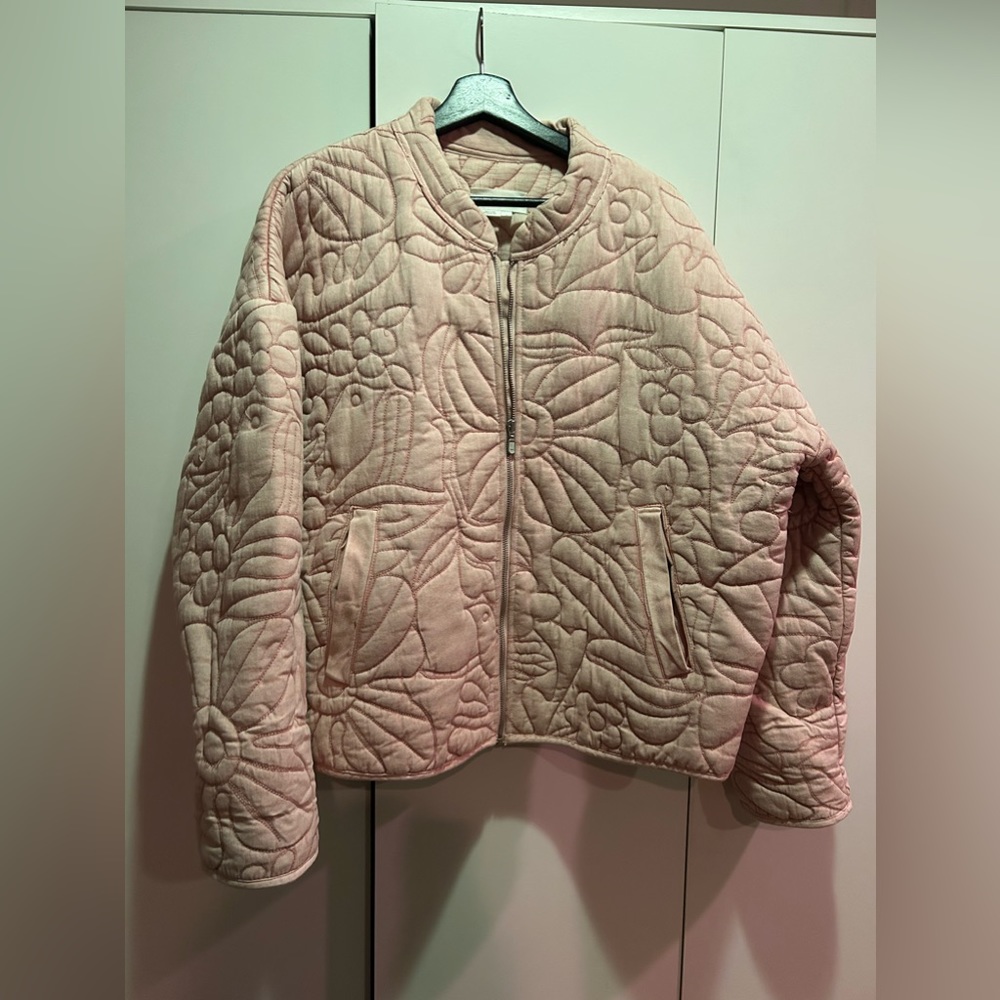 Pink Quilted Bomber Jacket 🌸 Anthropologie